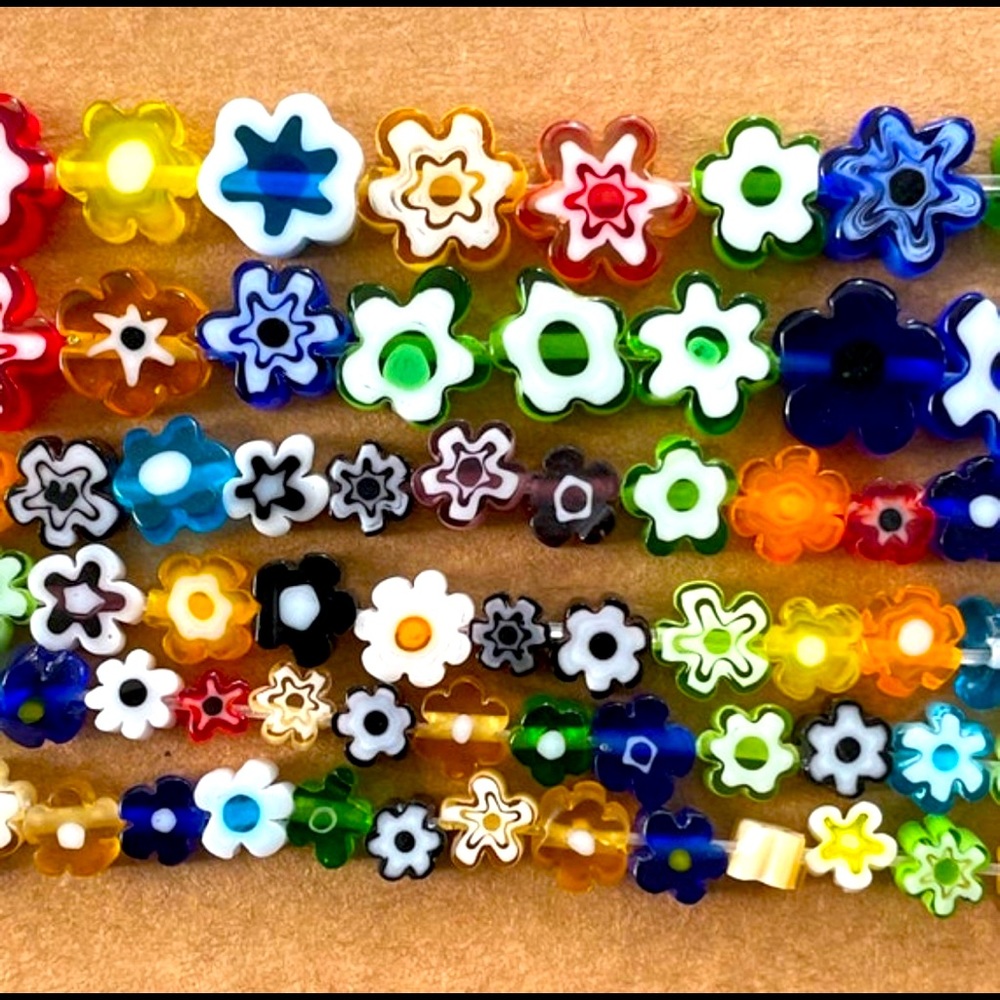 Millefiori Murano Glass Beads